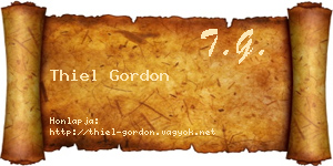 Thiel Gordon névjegykártya